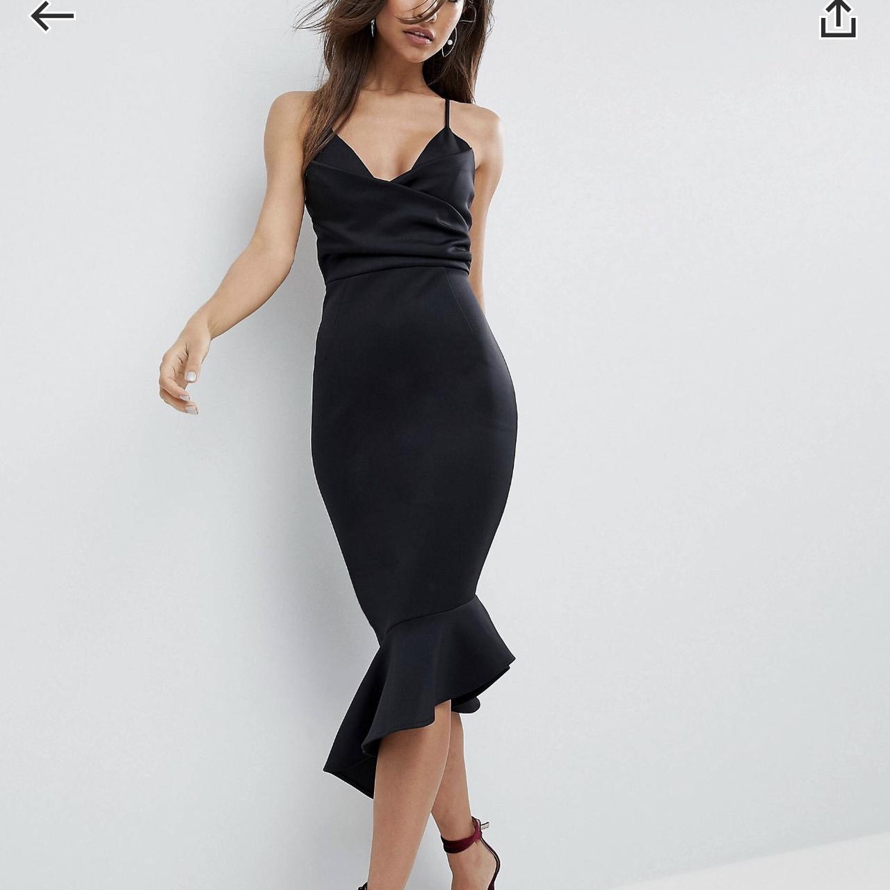 Asos design scuba cami pephem hot sale midi dress