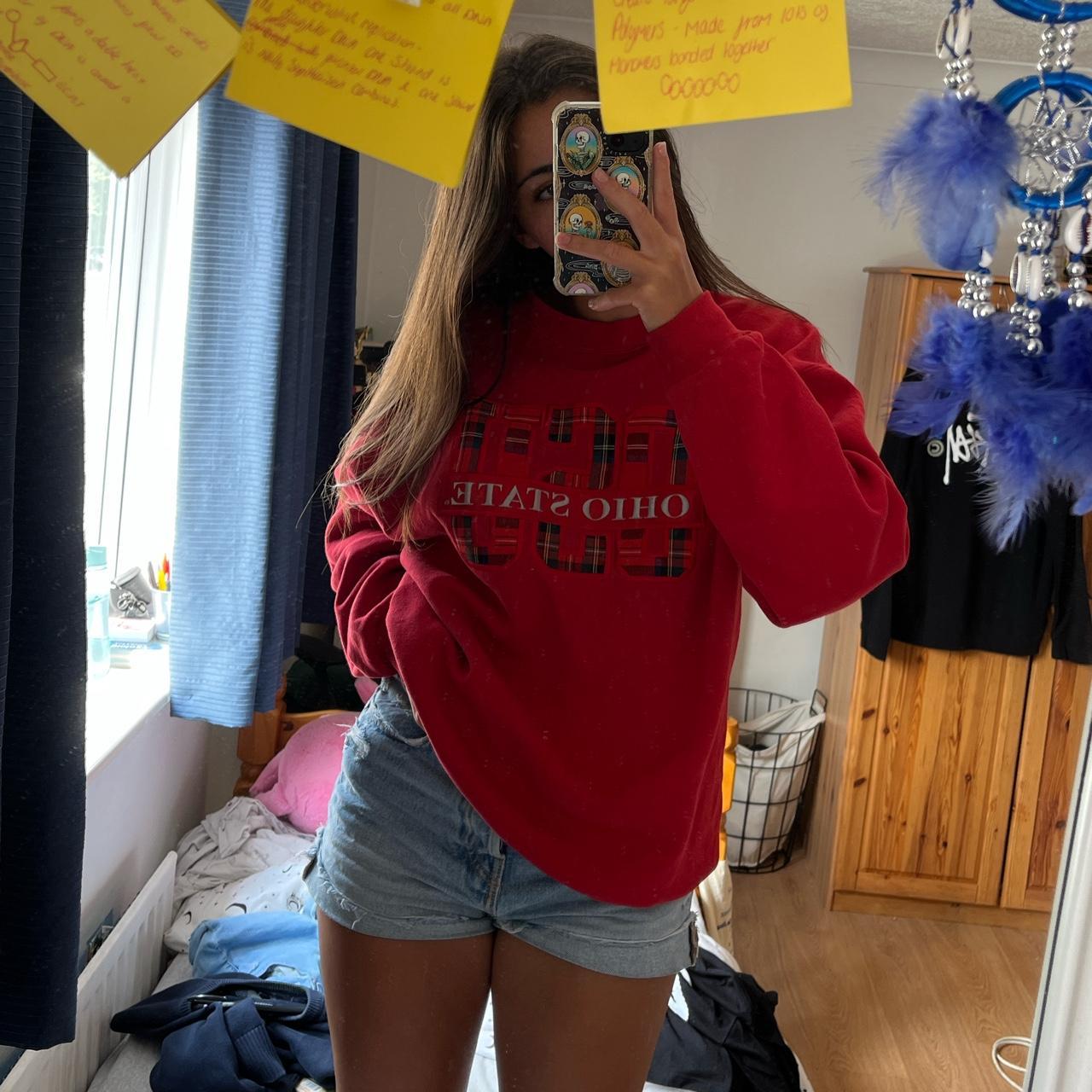 Women S Red Sweatshirt Depop