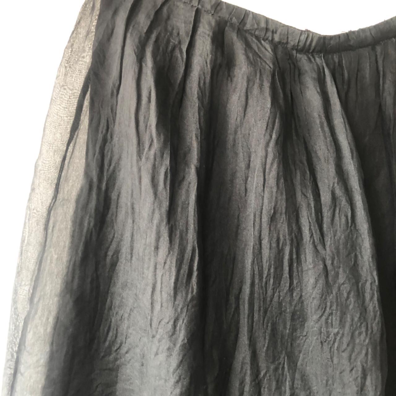 black silk skirt / by Casual corner . zipper... - Depop