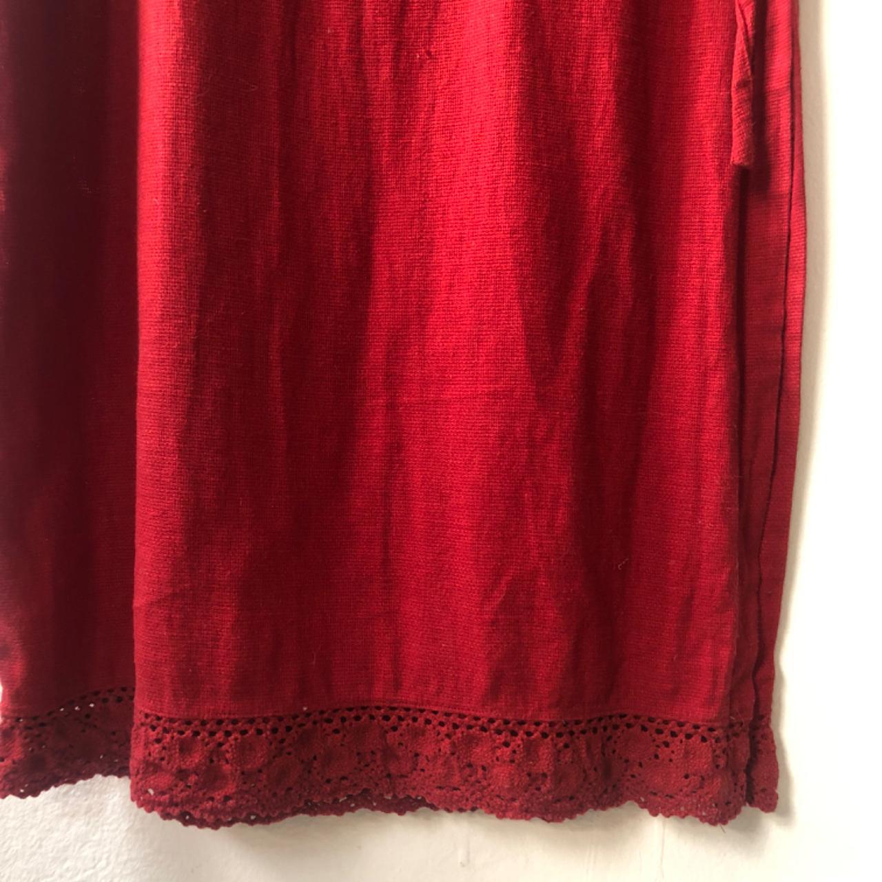 AMAZING minimalist red dress! Has a square collar!... - Depop