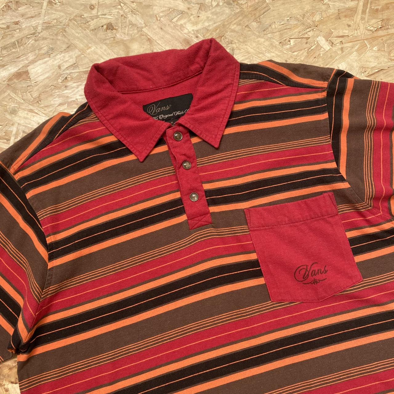 Vans Men's Red and Orange Polo-shirts (2)