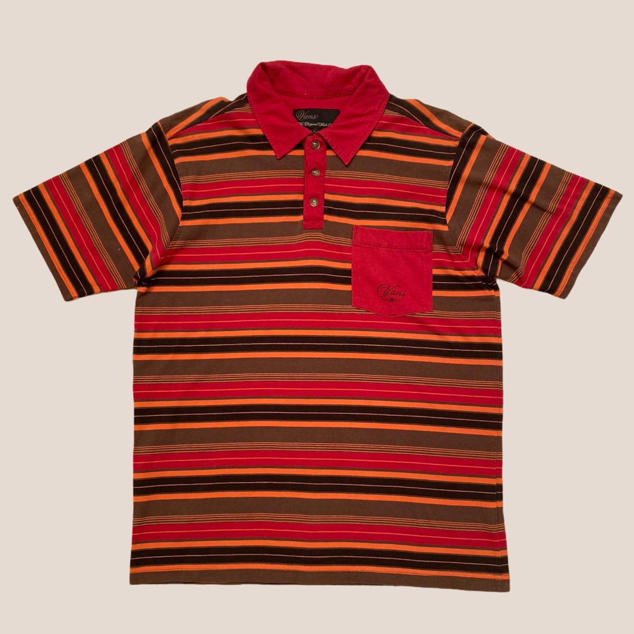 Vans Men's Red and Orange Polo-shirts