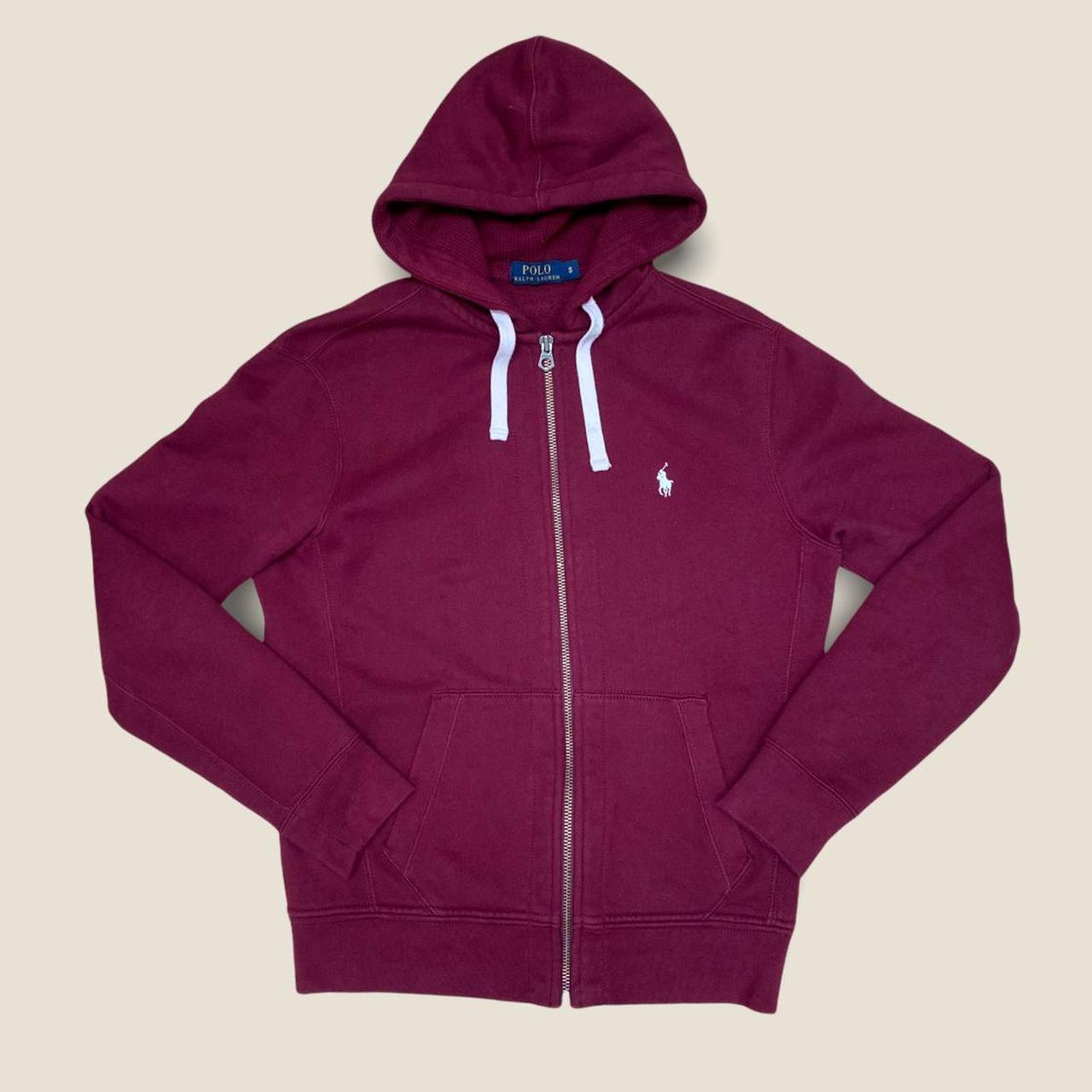 burgundy ralph lauren hoodie