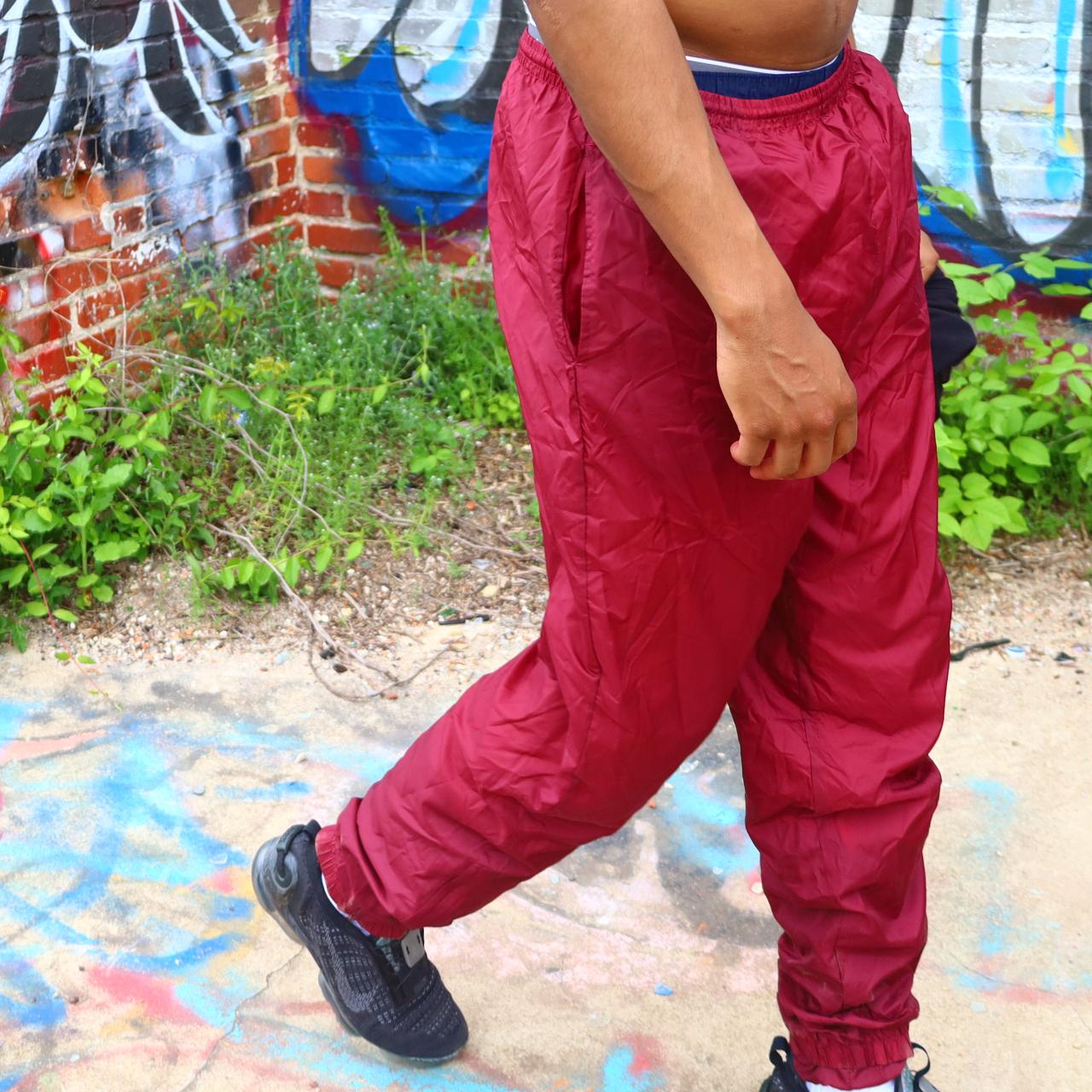 Vintage Nike Burgundy Track Pants - Retro Athletic Style for the Win!