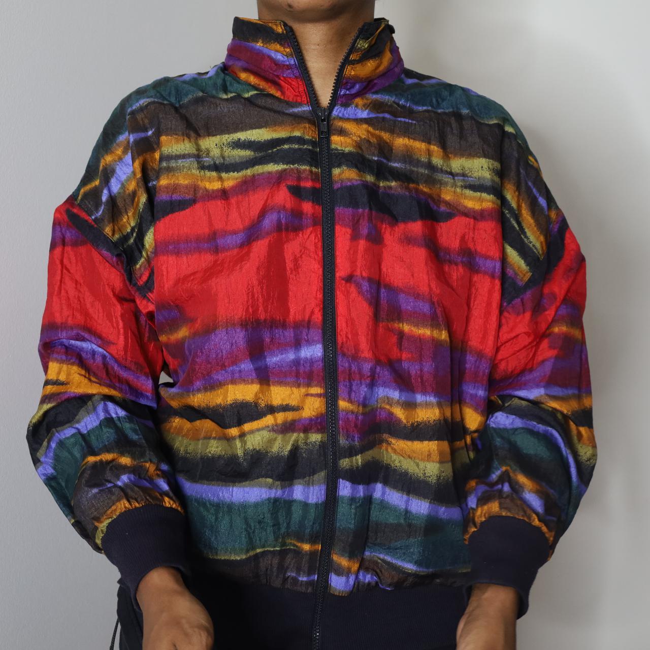 multicolor windbreaker jacket