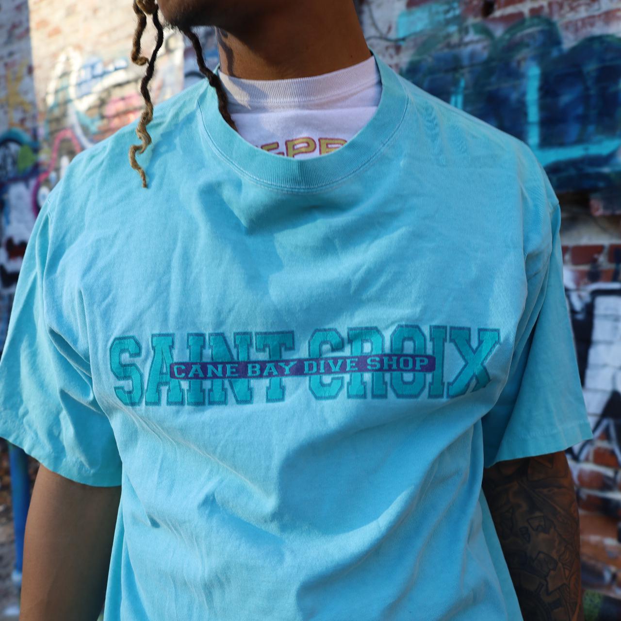 saint croix t shirt teal #st #croix #tshirt #teal - Depop
