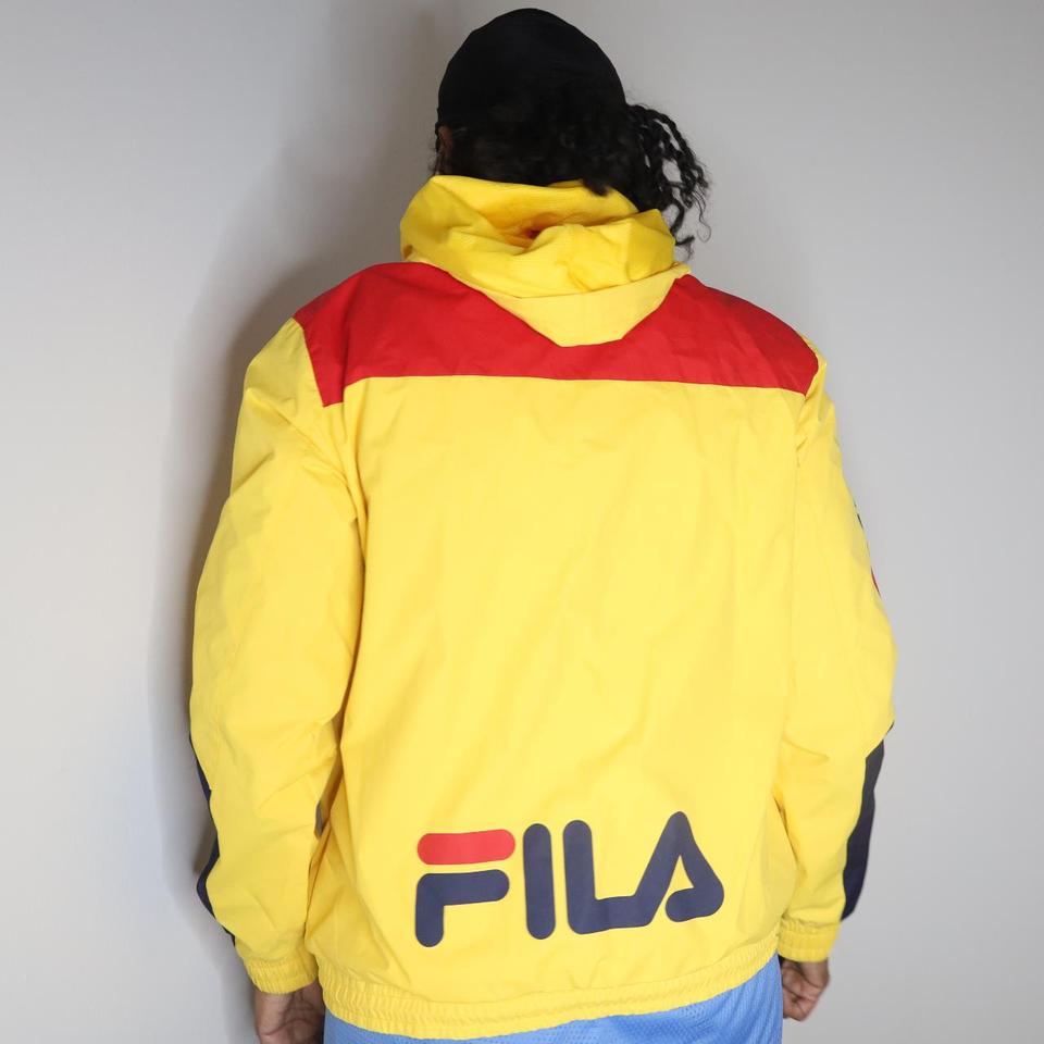 Yellow red and store blue fila jacket