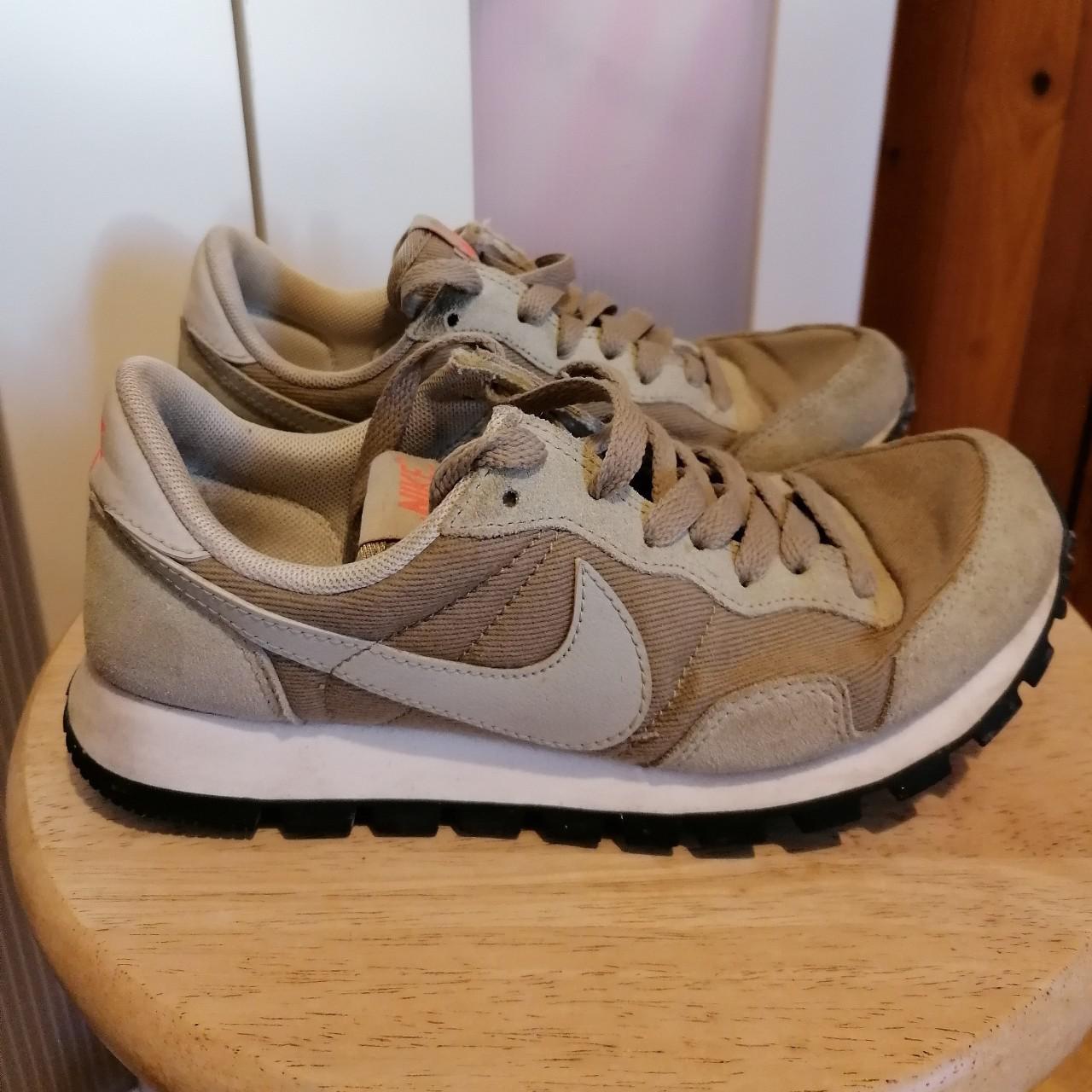 nike beige suede air pegasus trainers