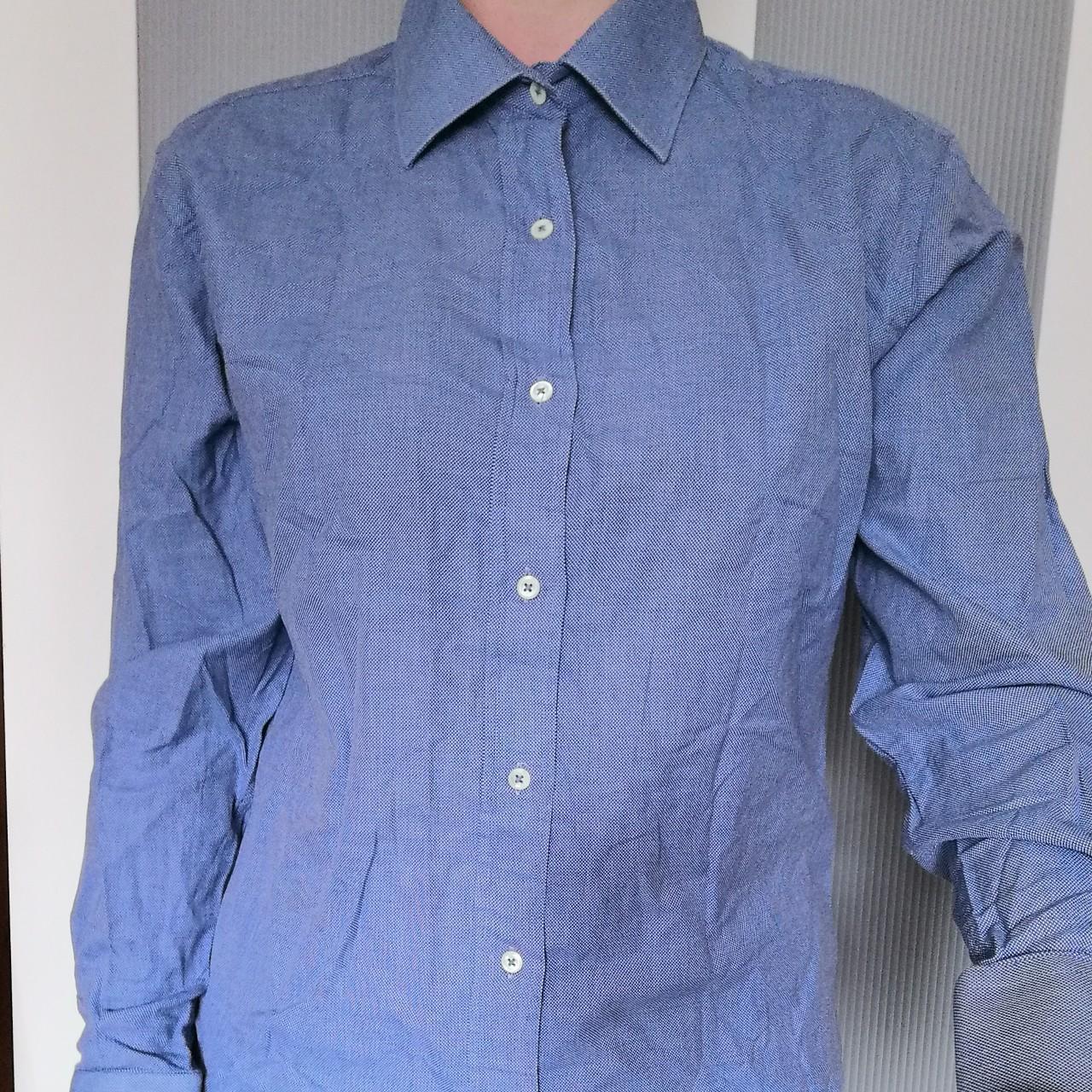 Balmain Paris blue shirt Formal shirt Size L but... - Depop