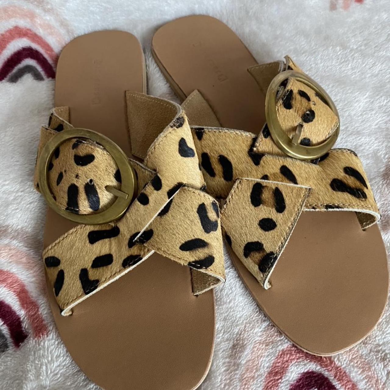 Warehouse store leopard sandals