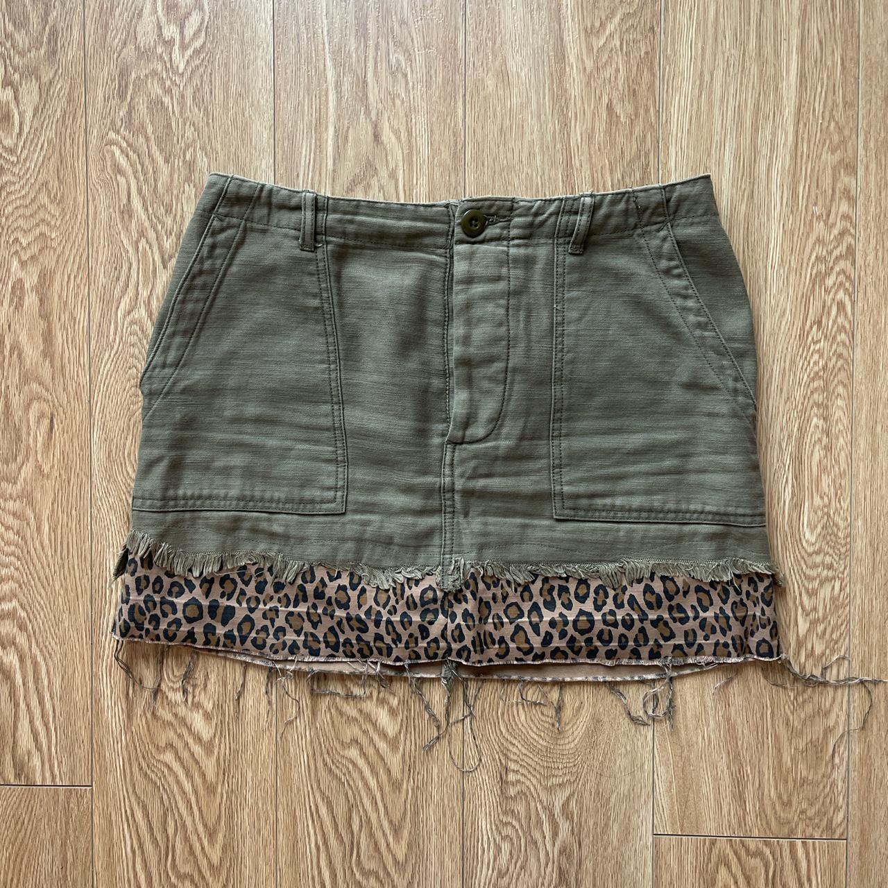 Super cute button up r13 mini skirt with cheetah Depop