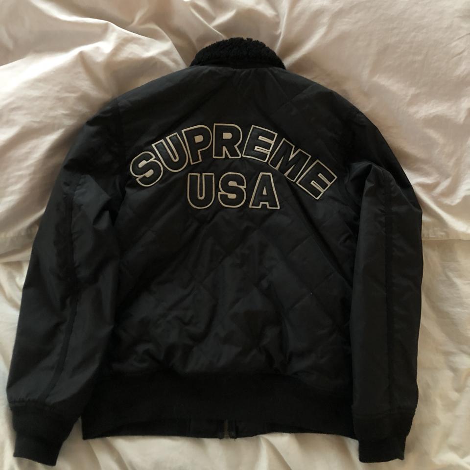 Supreme quilted nylon tanker jacket from fw 16... - Depop