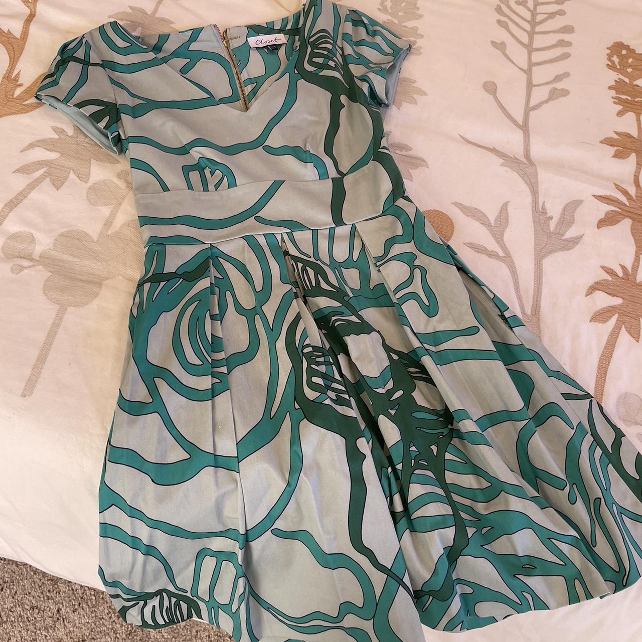 Closet London Women's Blue and Green Dress