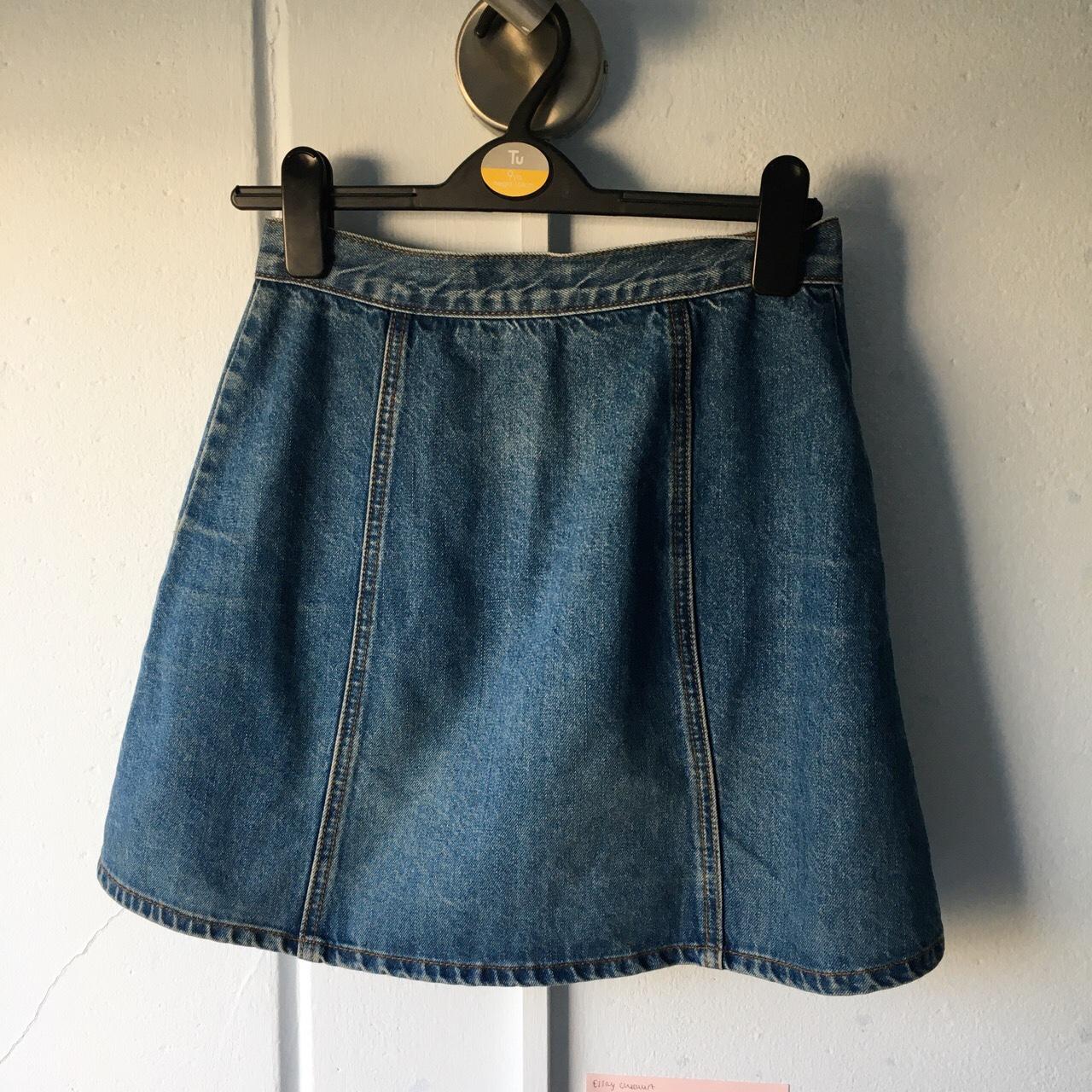 Urban Outfitters Women's Blue and Navy Skirt | Depop