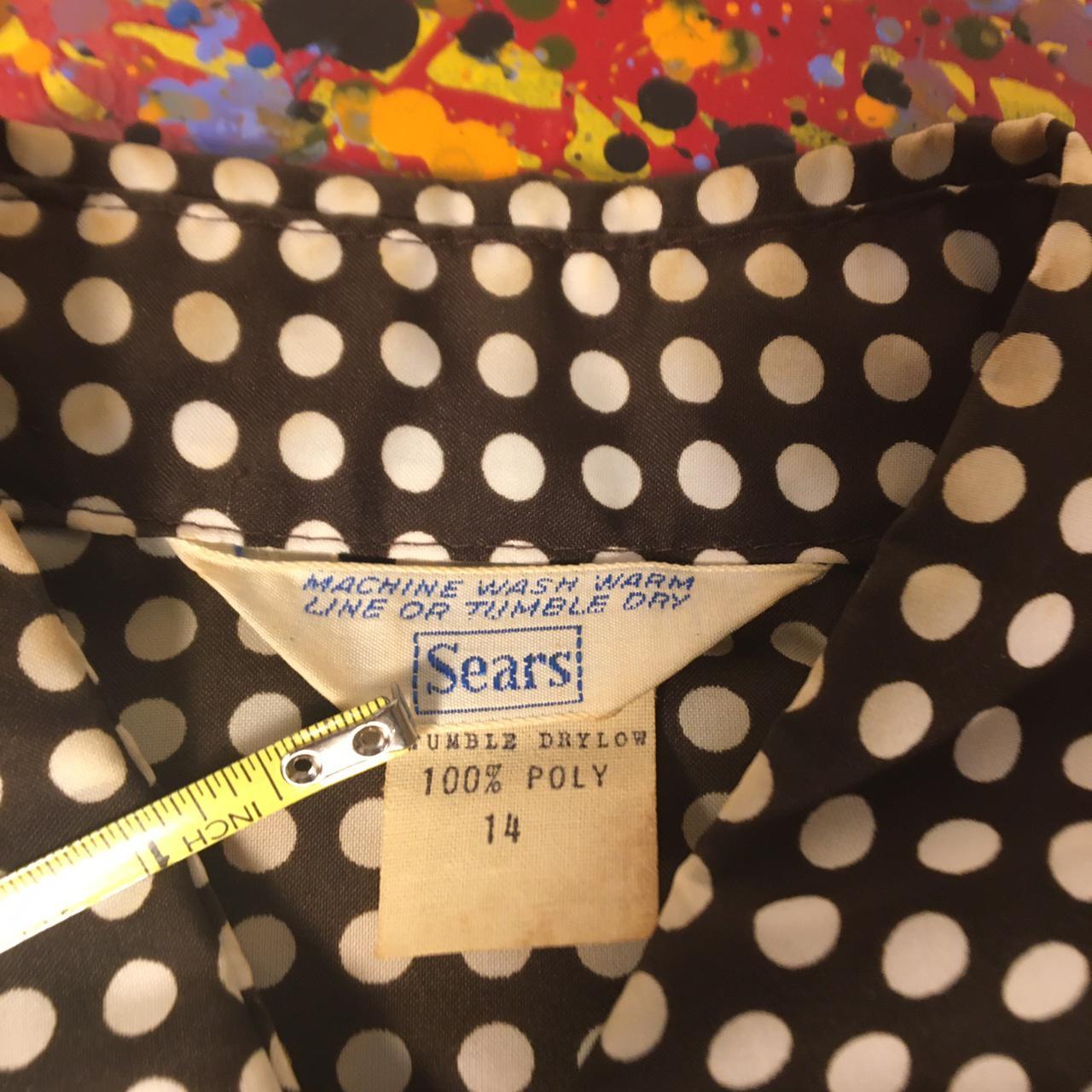Sears Women's Black and White Blouse (2)