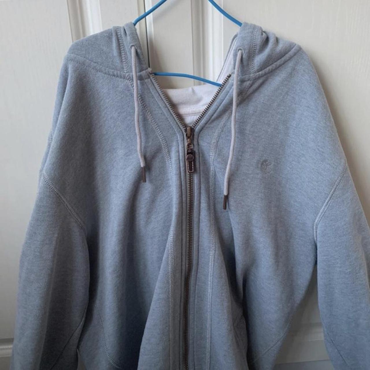 Grey zip up hoodie. Mens hoodie in Medium. Would... - Depop