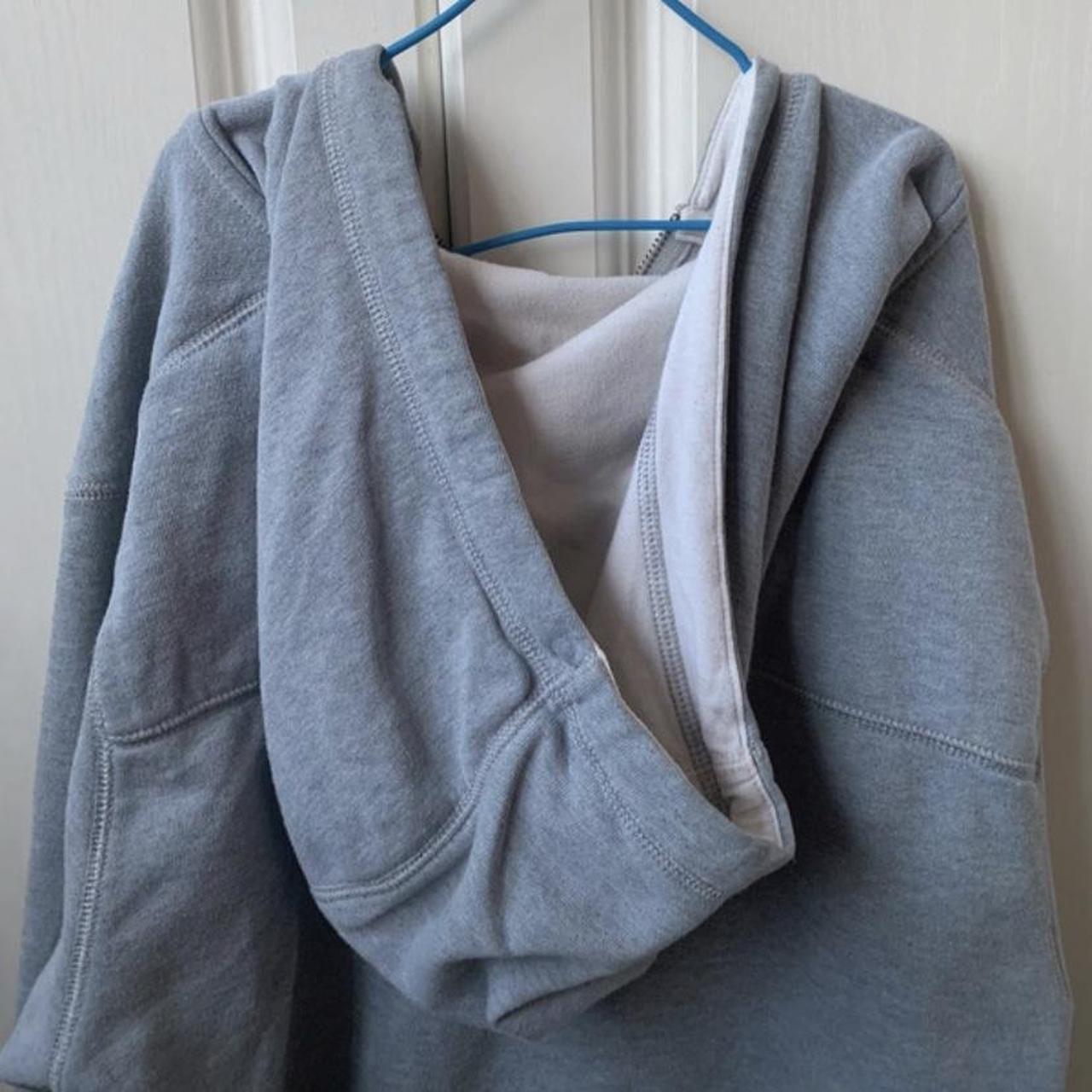 Grey zip up hoodie. Mens hoodie in Medium. Would... Depop