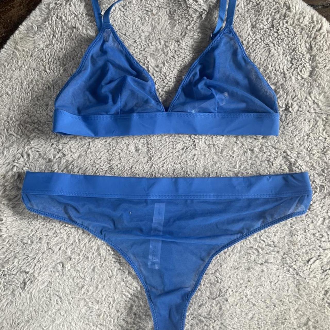 Primark blue lingerie set Never worn Size - medium - Depop
