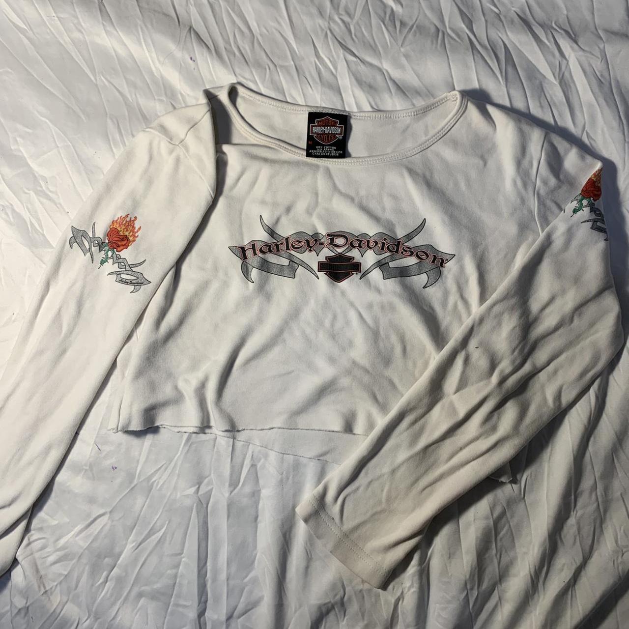 cropped harley davidson shirt