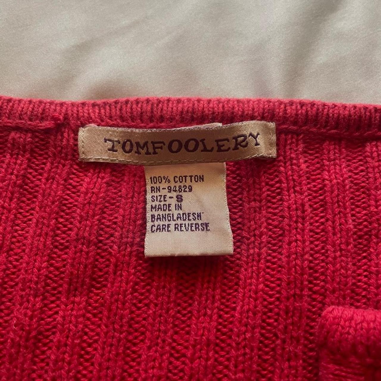 red tomfoolery knit half sleeve top ~ never worn -... - Depop