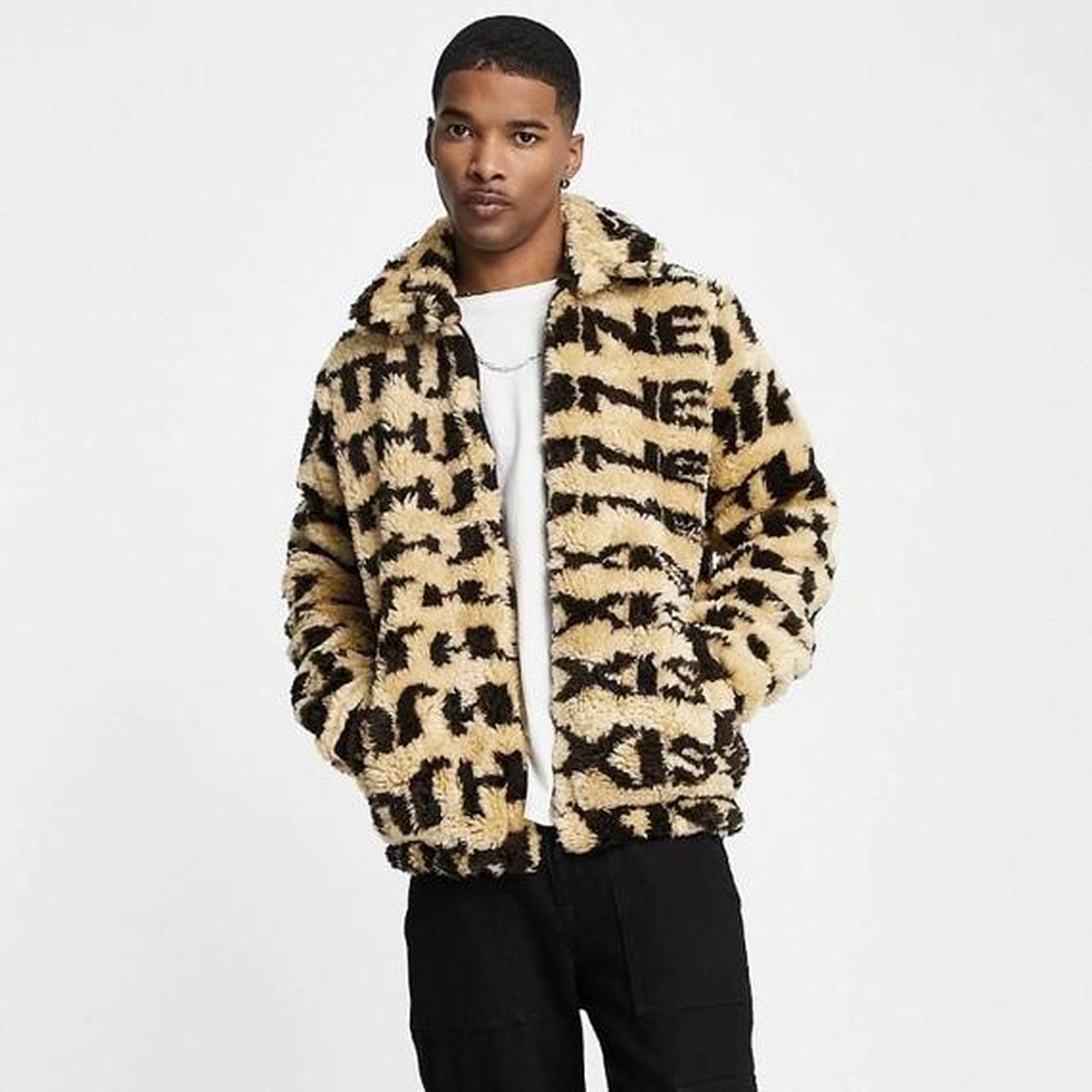 Sixth June Printed Sherpa Fur Jacket Bought from... - Depop