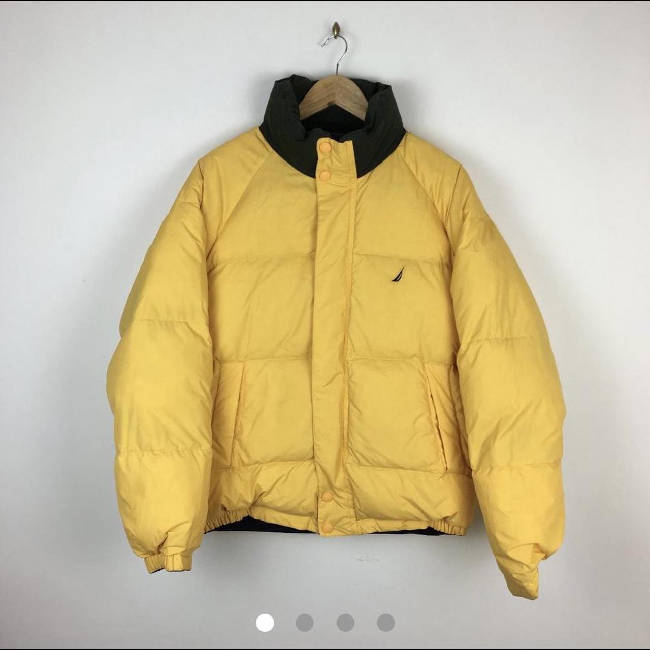 Nautica Men's Yellow and Navy Jacket | Depop