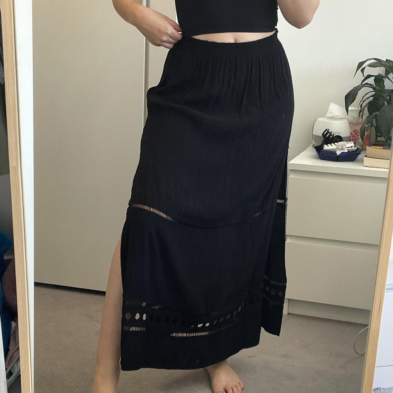 Black maxi skirt size 6 best sale