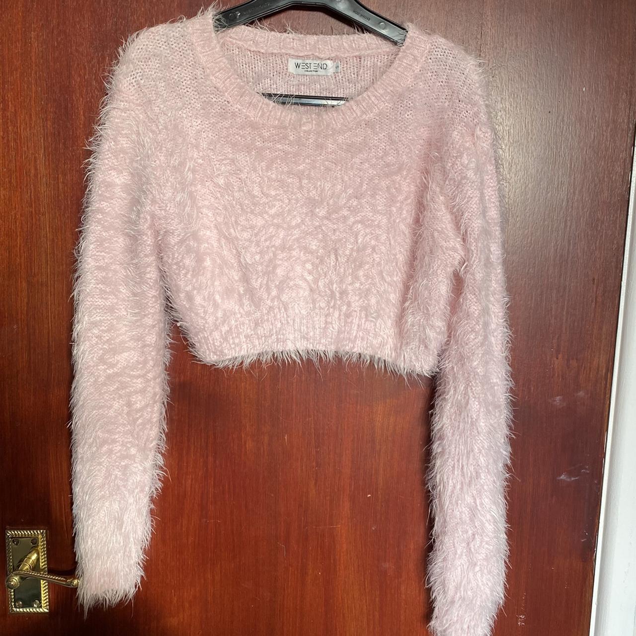 Soft Fluffy baby pink cropped jumper DV8,