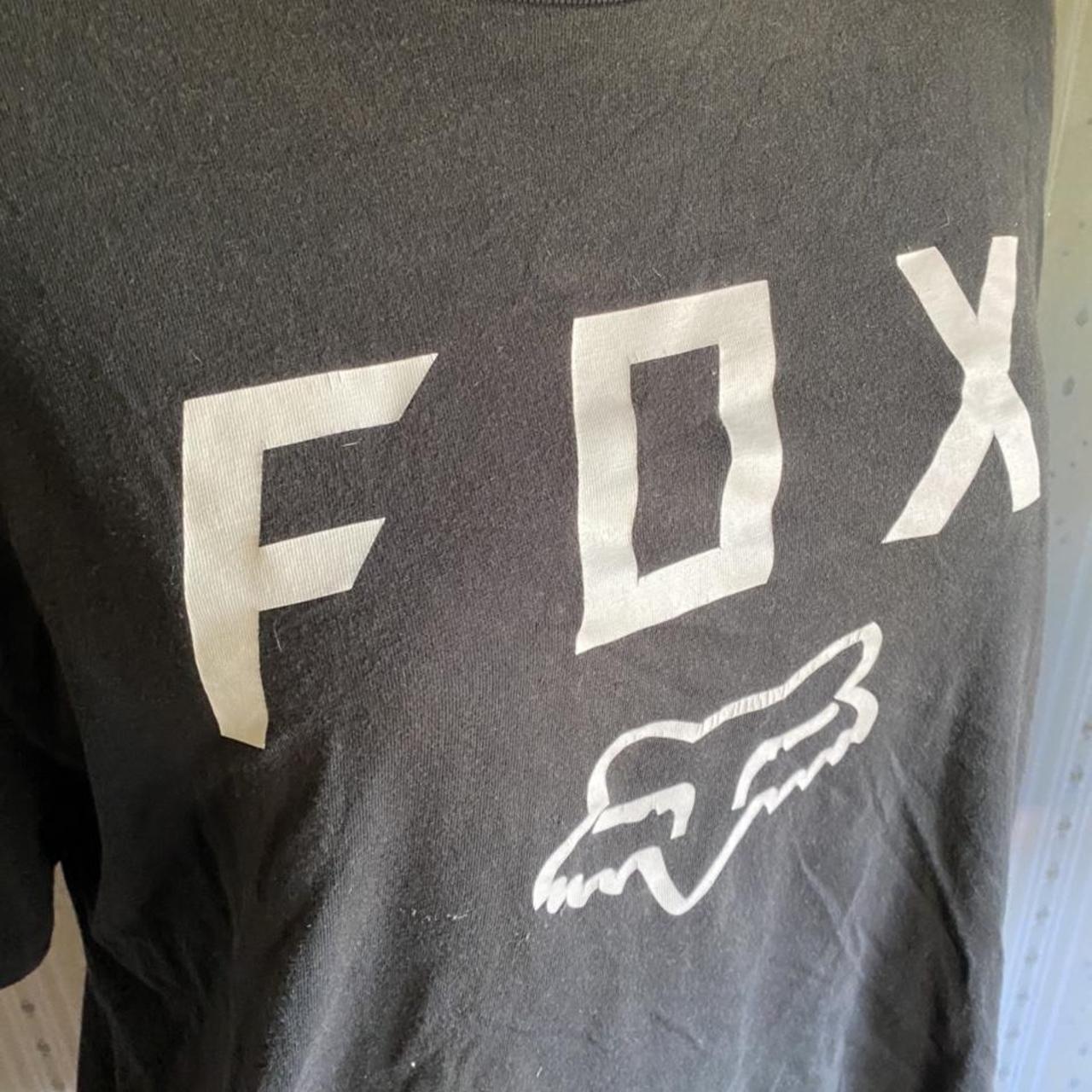 Comfy oversized distressed y2k era fox racing tee 🏍.... - Depop