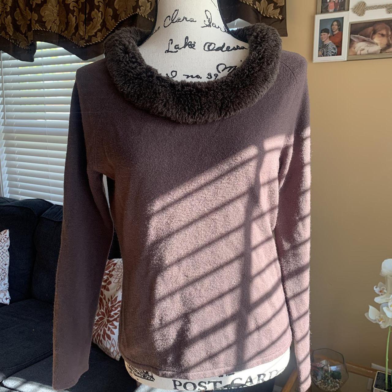 brown fuzzy sweater