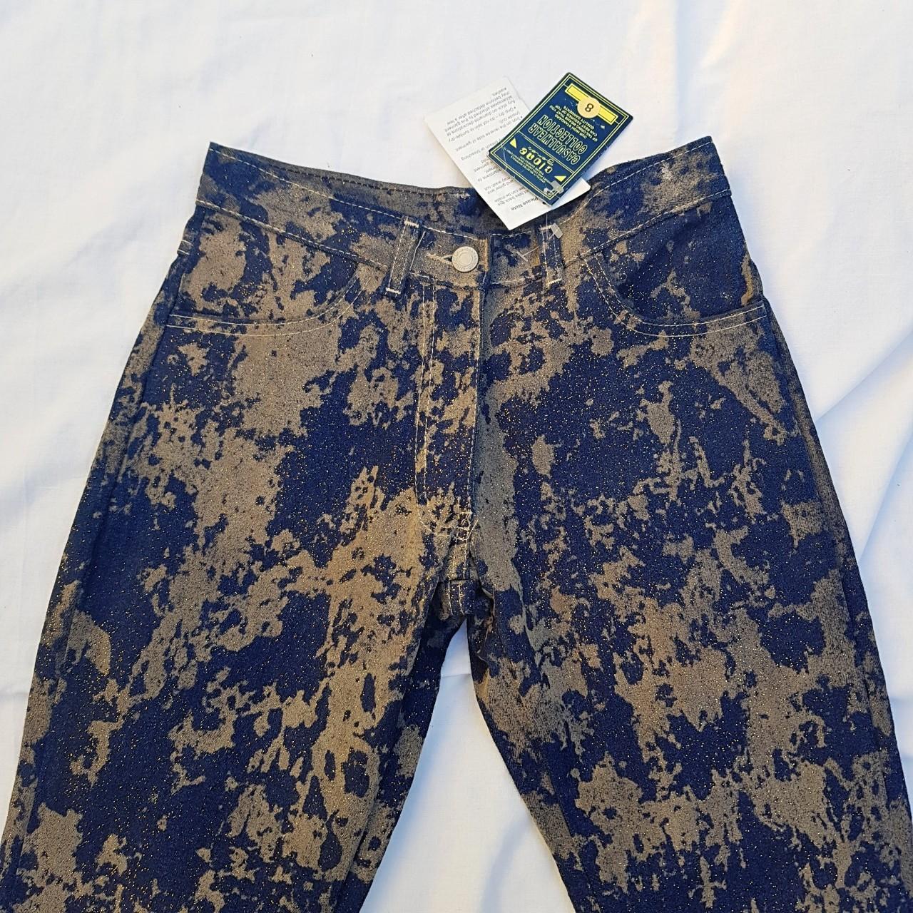 Funky camo / paint splatter vintage deadstock flares... - Depop