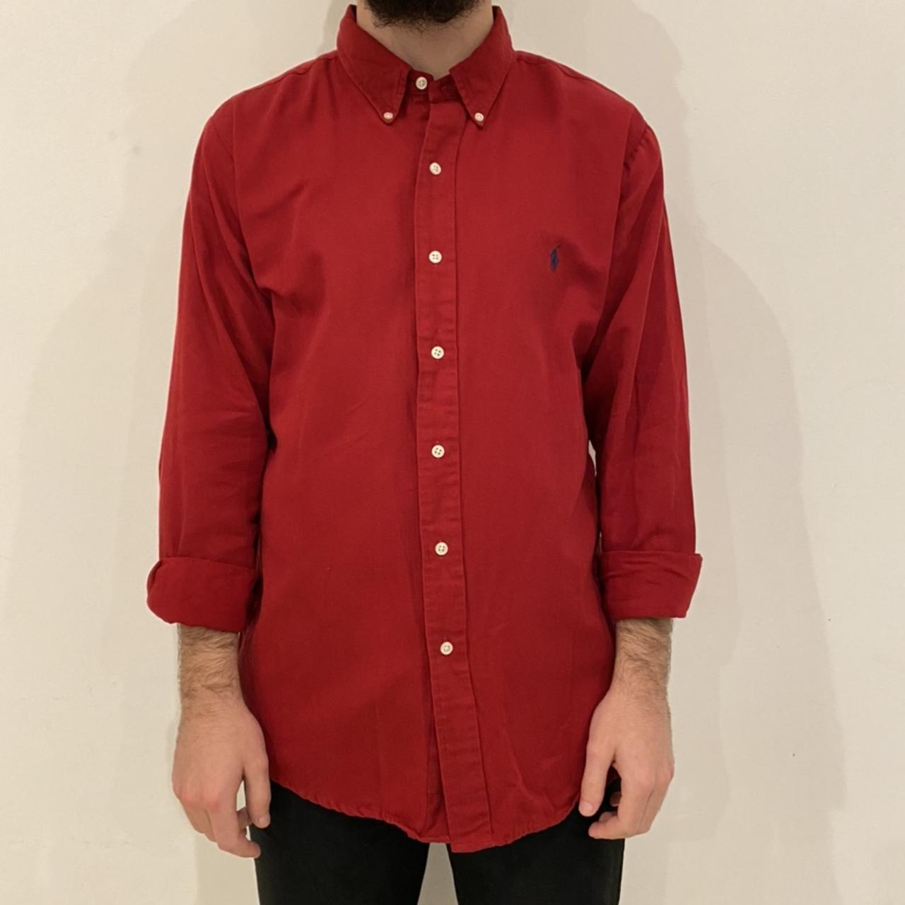 Ralph Lauren Men's Red Shirt | Depop