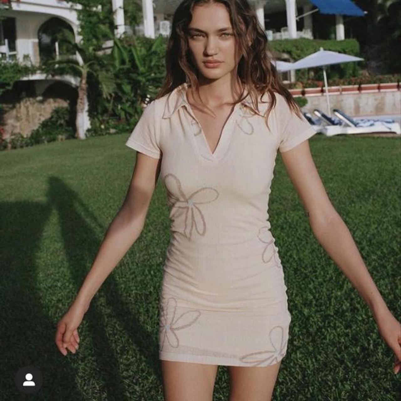 with jean pip dress - chalk and flowers size small $60 - Depop