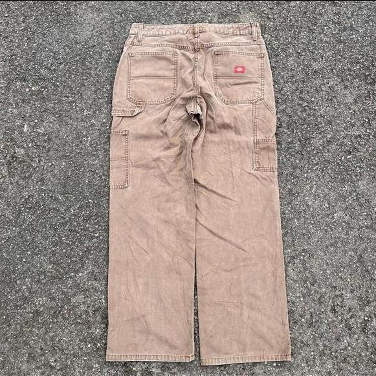Vintage brown Dickies carpenter jeans/trousers.... - Depop