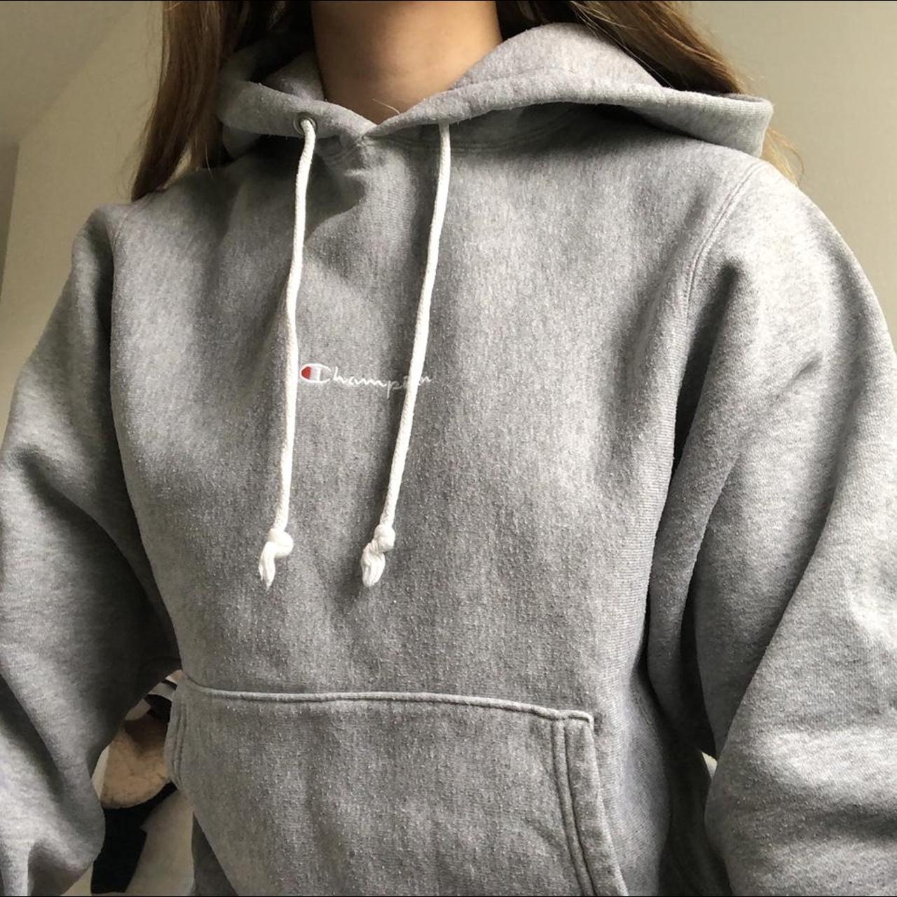 Light grey champion hoodie women's Clearance
