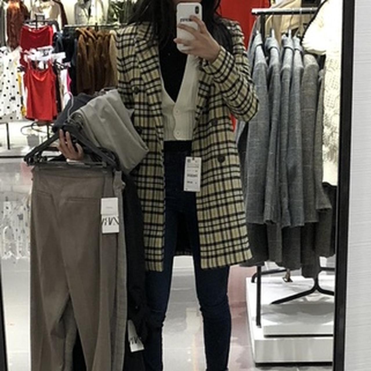 Zara Women's Yellow and Black Coat