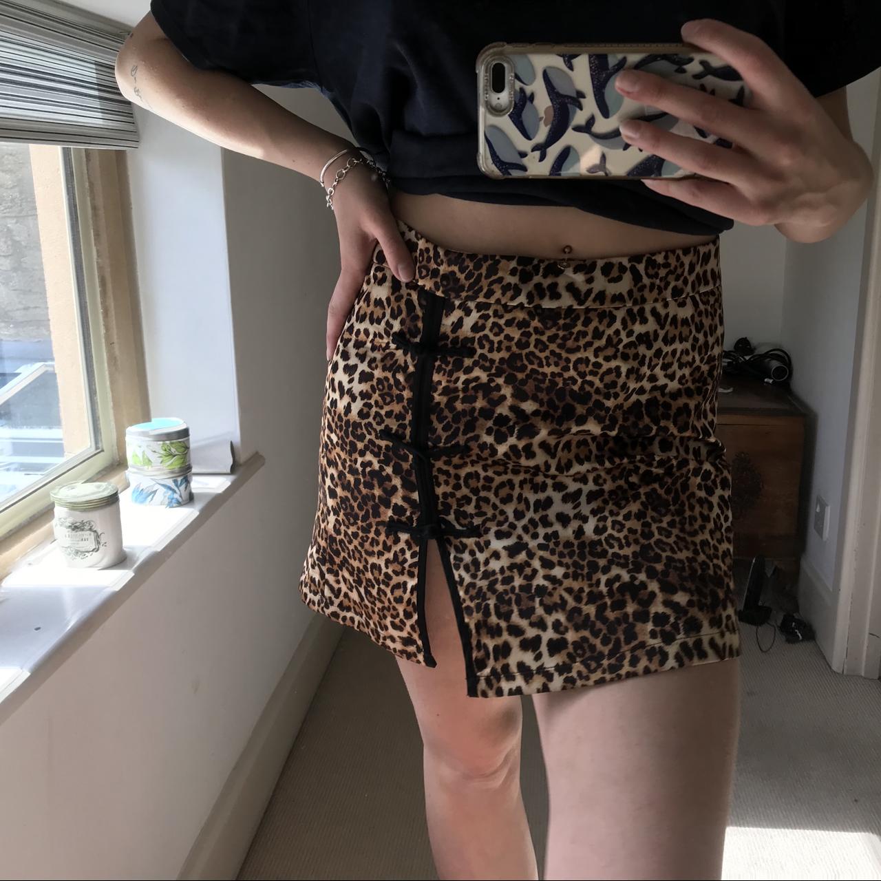 Leopard print 2024 skirt bershka