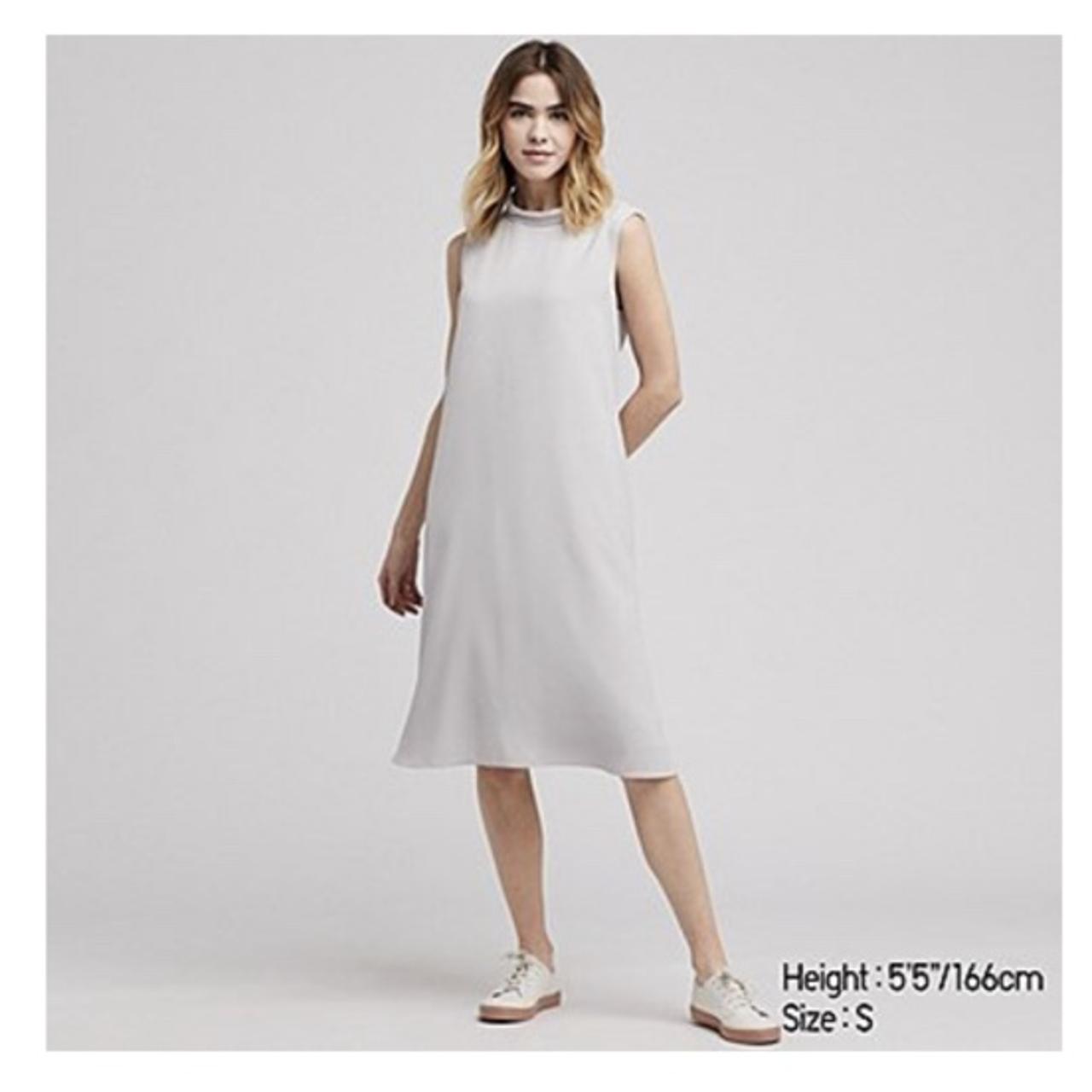 Uniqlo drape 2025 sleeveless dress