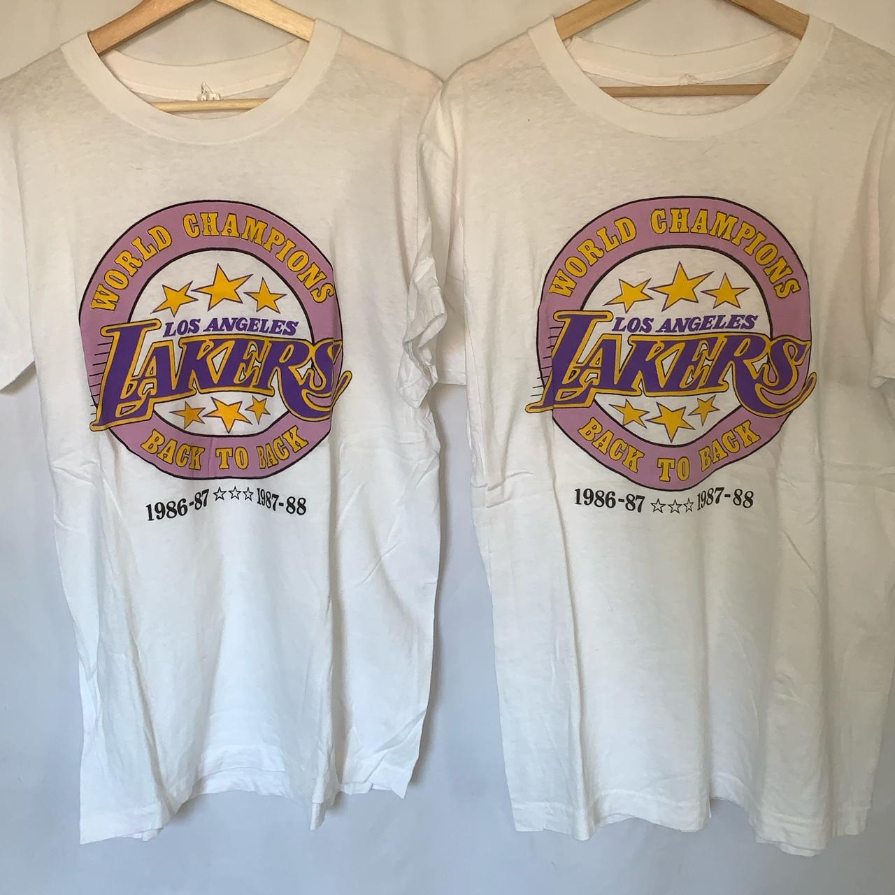 Lakers 80s back to back shirt 1 XL 1 L Message if... - Depop