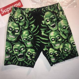 SUPREME Skull Pile Sweatshorts GLOW IN THE DARK... - Depop