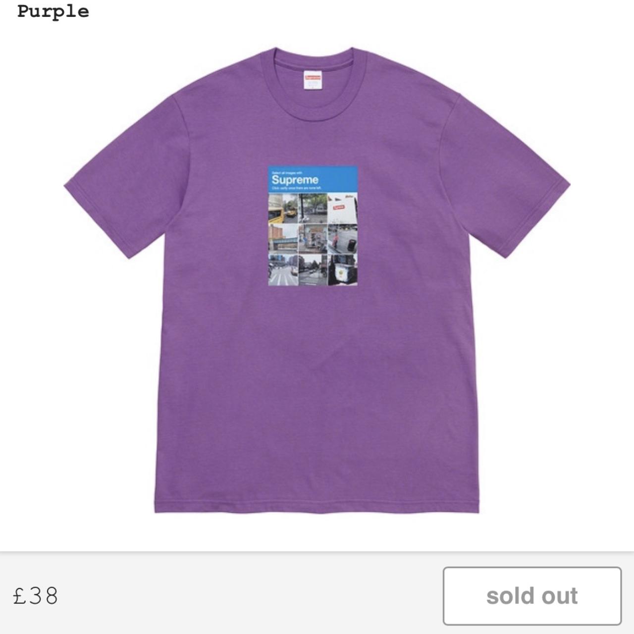 Supreme verify tee in purple -SW20 release -Size... - Depop