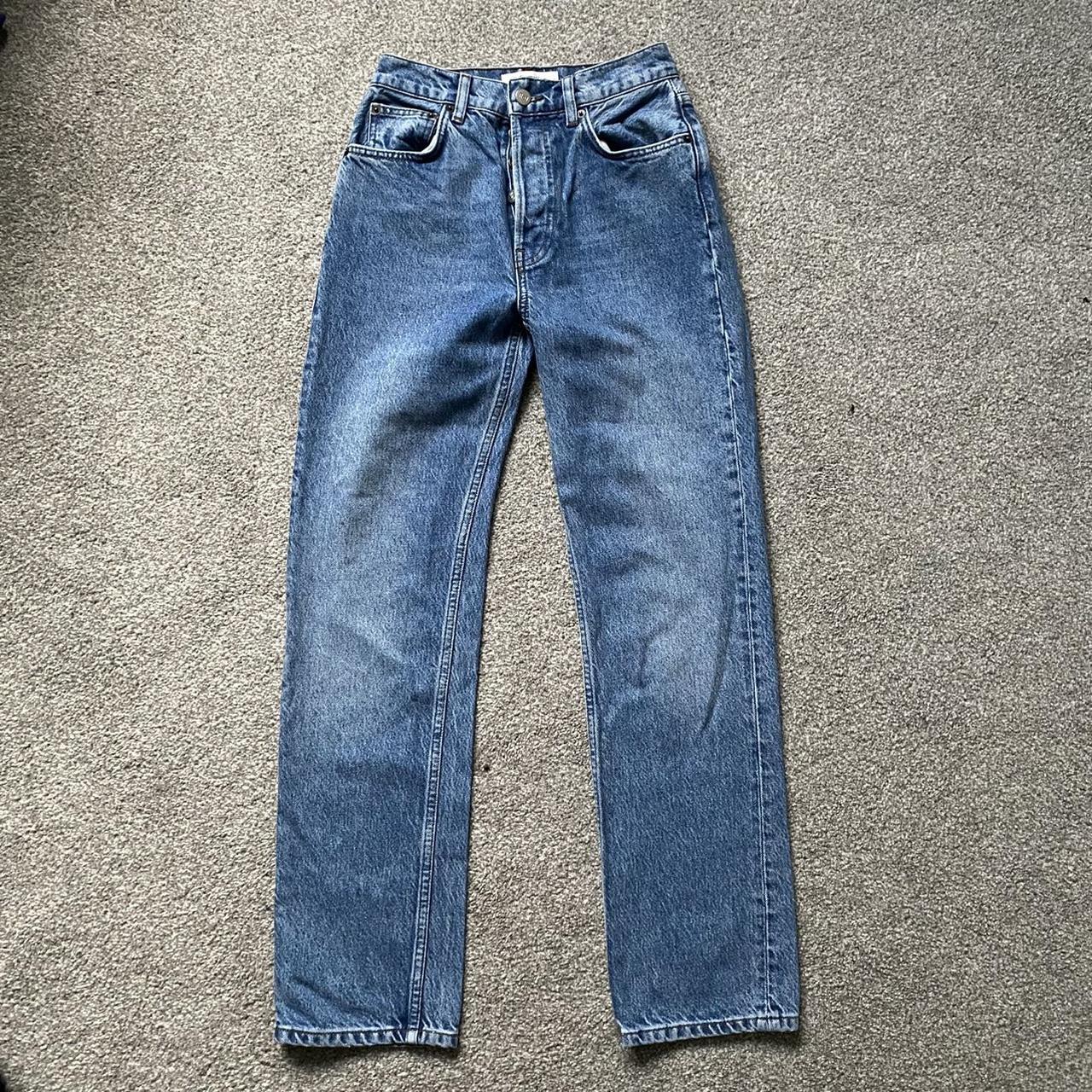 Reformation high waisted blue jeans size 24” waist... - Depop