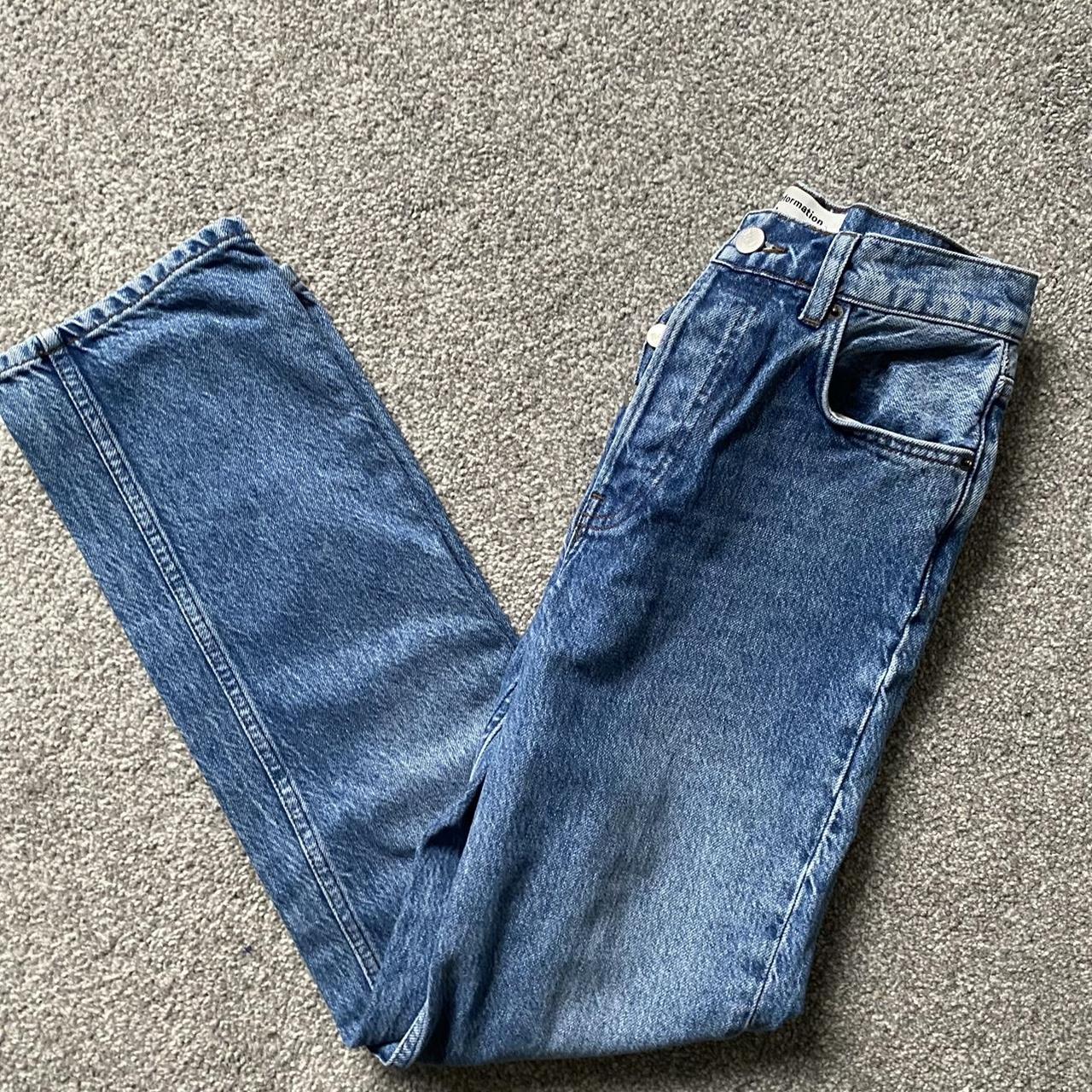 Reformation high waisted blue jeans size 24” waist... Depop