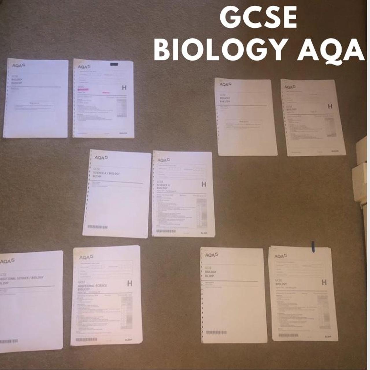 GCSE AQA BIOLOGY PAST PAPERS Mark Schemes Depop