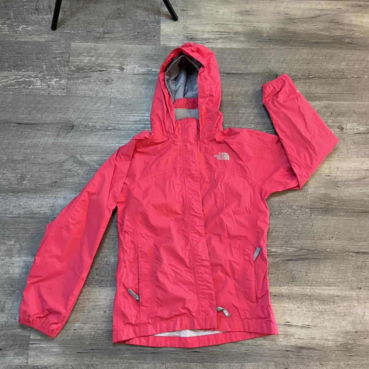 North Face Girls Pink Raincoat Windbreaker Jacket... - Depop
