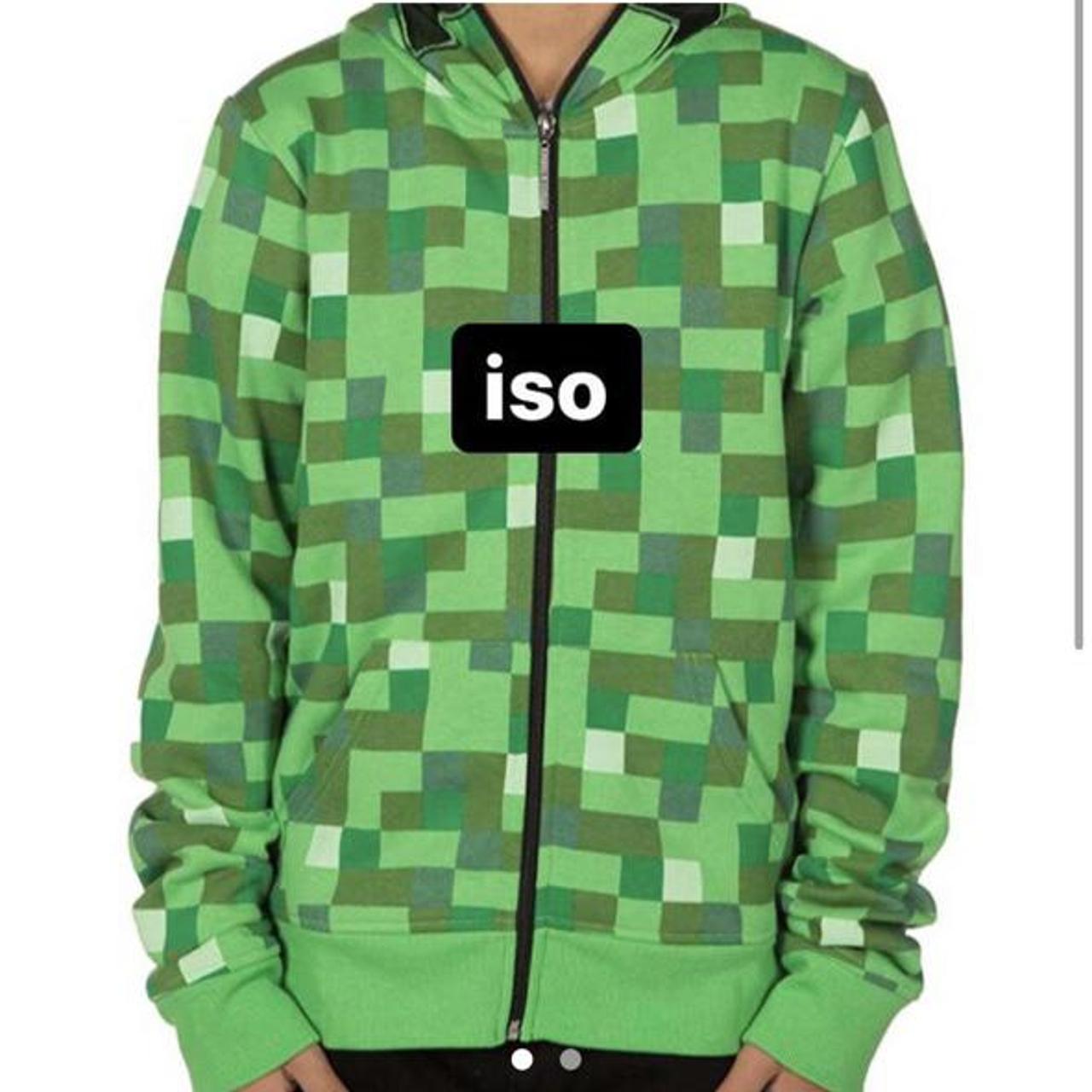 IOS minecraft creeper zip up hoodie ! have been... Depop
