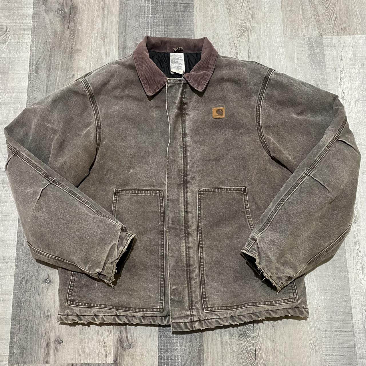 Carhartt J22 CHT Vintage Arctic Quilt Lined Canvas... - Depop