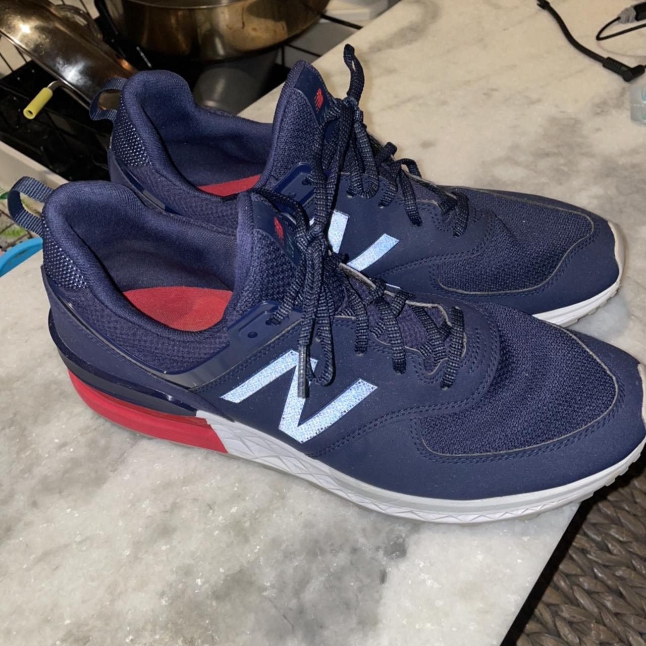 New Balance Men's Navy and Red