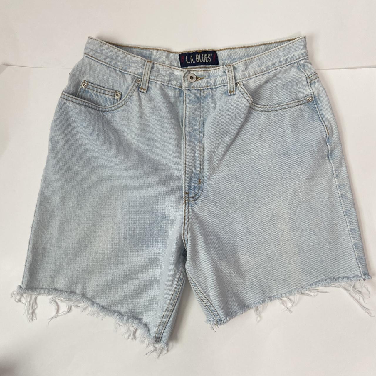 Vintage 90's light wash denim cutoff shorts 🩳 Hand - Depop