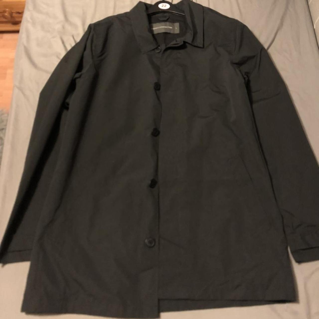 Men’s french connection black mac trench coat, brand... - Depop